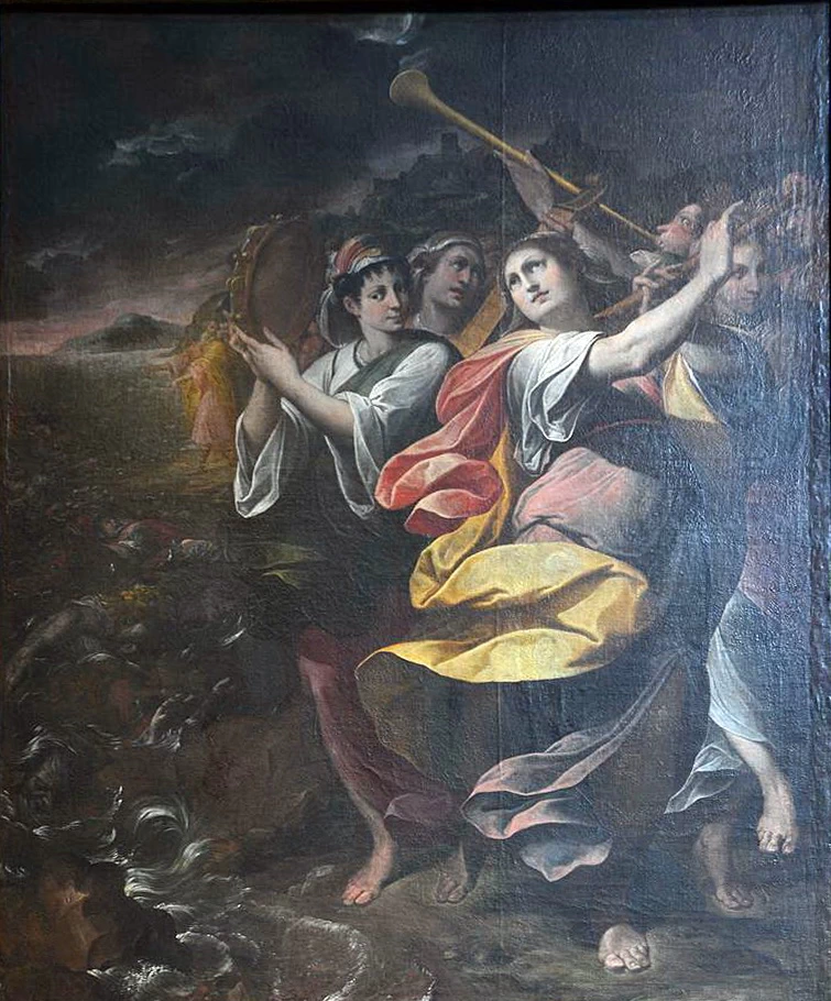 Miriam al passaggio del Mar Rosso - Santa Maria di Canepanova (Pavia)